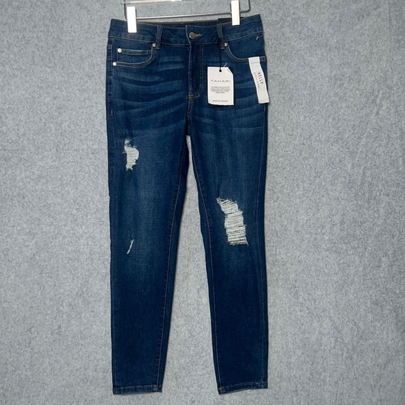 Tahari Denim - Tahari Womens Distressed Mid Rise Skinny Jeans NWT